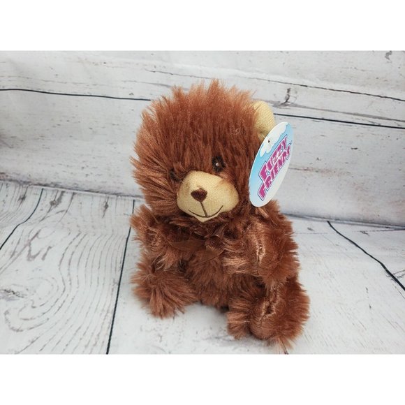 Greenbrier International Brown Fuzzy Teddy Bear Plush Lovey Stuffed Animal Toy - Picture 9 of 9